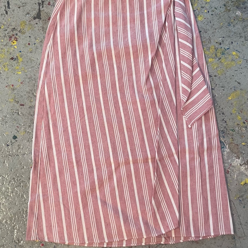 Club Monaco Striped Wrap Midi Skirt | 90s Minimalist Chic | Size 2
